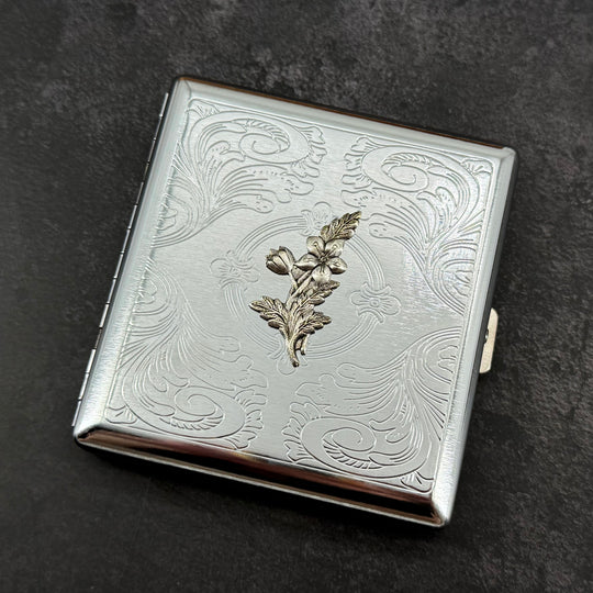 Apple Blossom Cigarette Case | Floral Card Holder