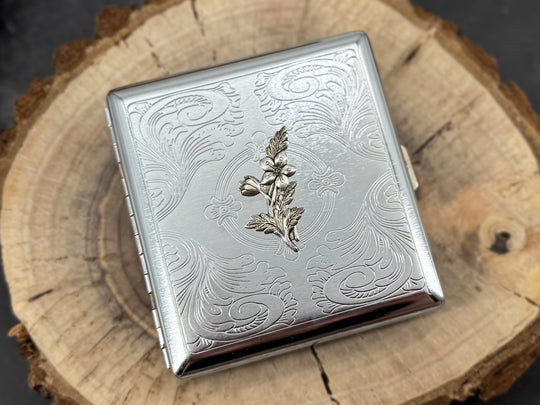 Apple Blossom Cigarette Case | Floral Card Holder