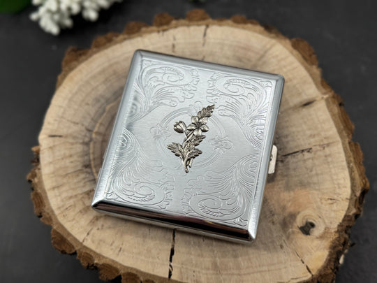 Apple Blossom Cigarette Case | Floral Card Holder