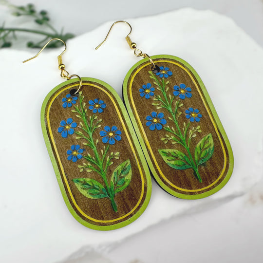 Indigo Wildflower Earrings