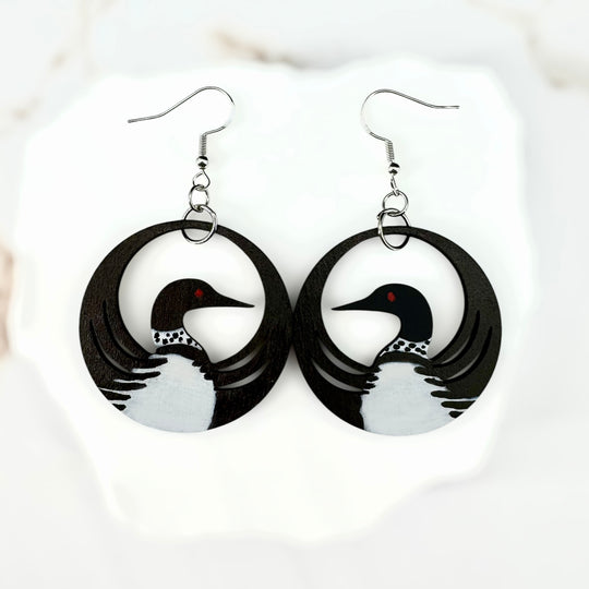 Lake Hiawatha Loon Earrings