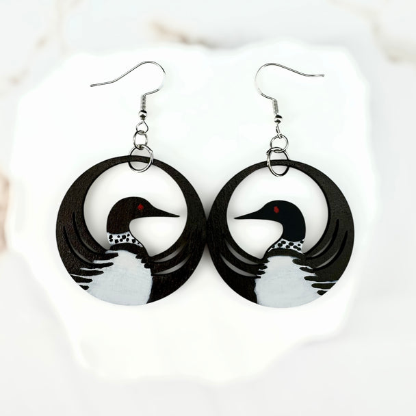 Lake Hiawatha Loon Earrings