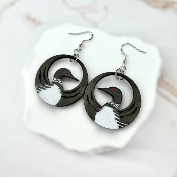 Lake Hiawatha Loon Earrings